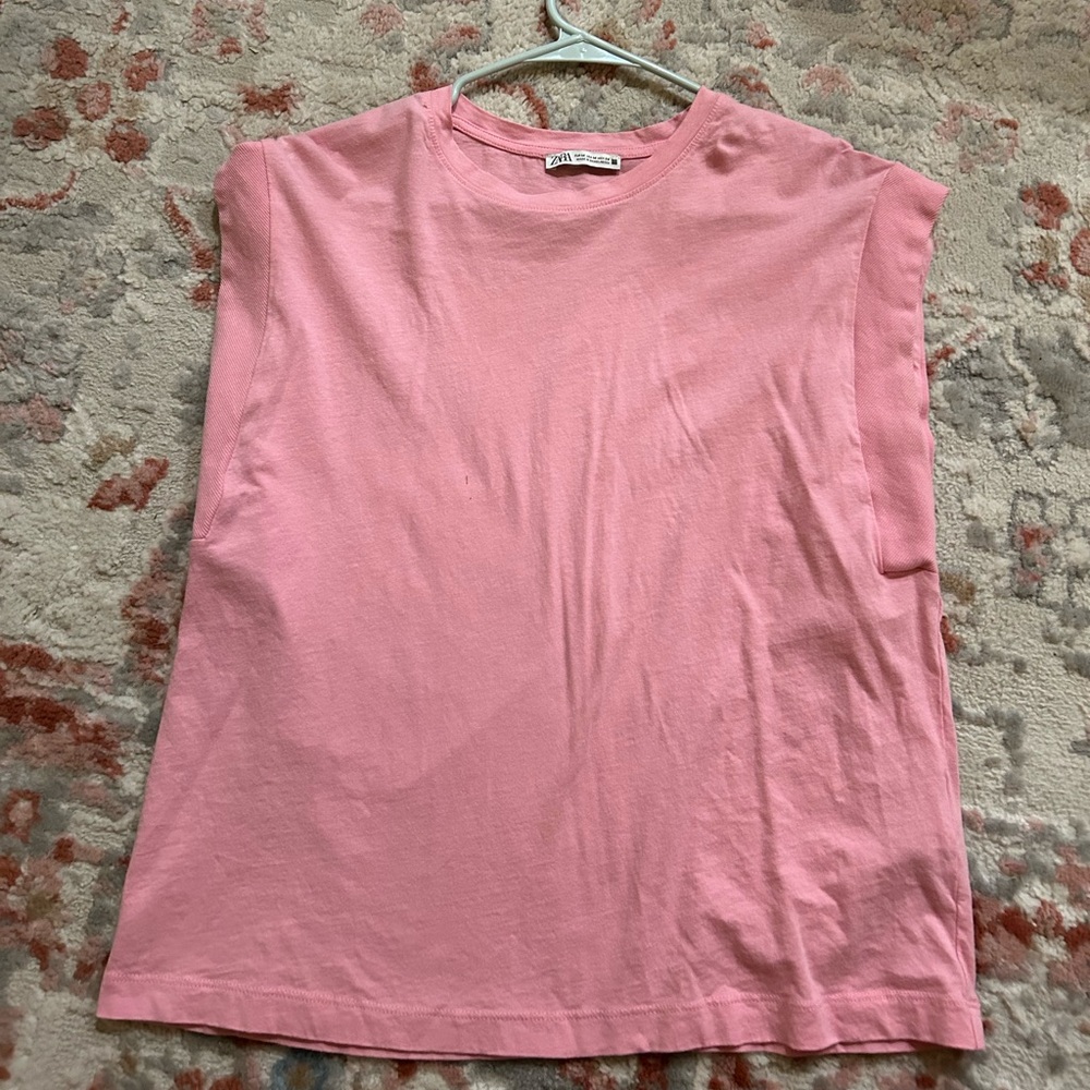 zara muscle tank - pink